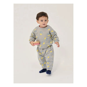 Bobo Choses - Jogger saucers Algodón Orgánico Bebé | Gris Jaspeado