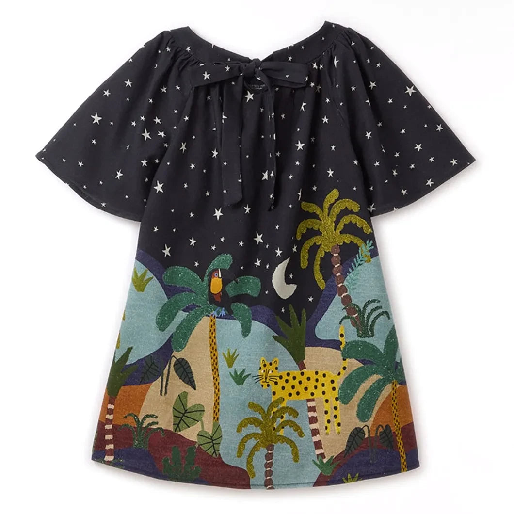 Fabula - Nuit Forêt Vestido | Negro