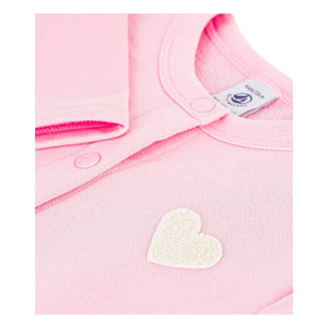 Petit Bateau - Chaqueta de felpa lisa | Rosa