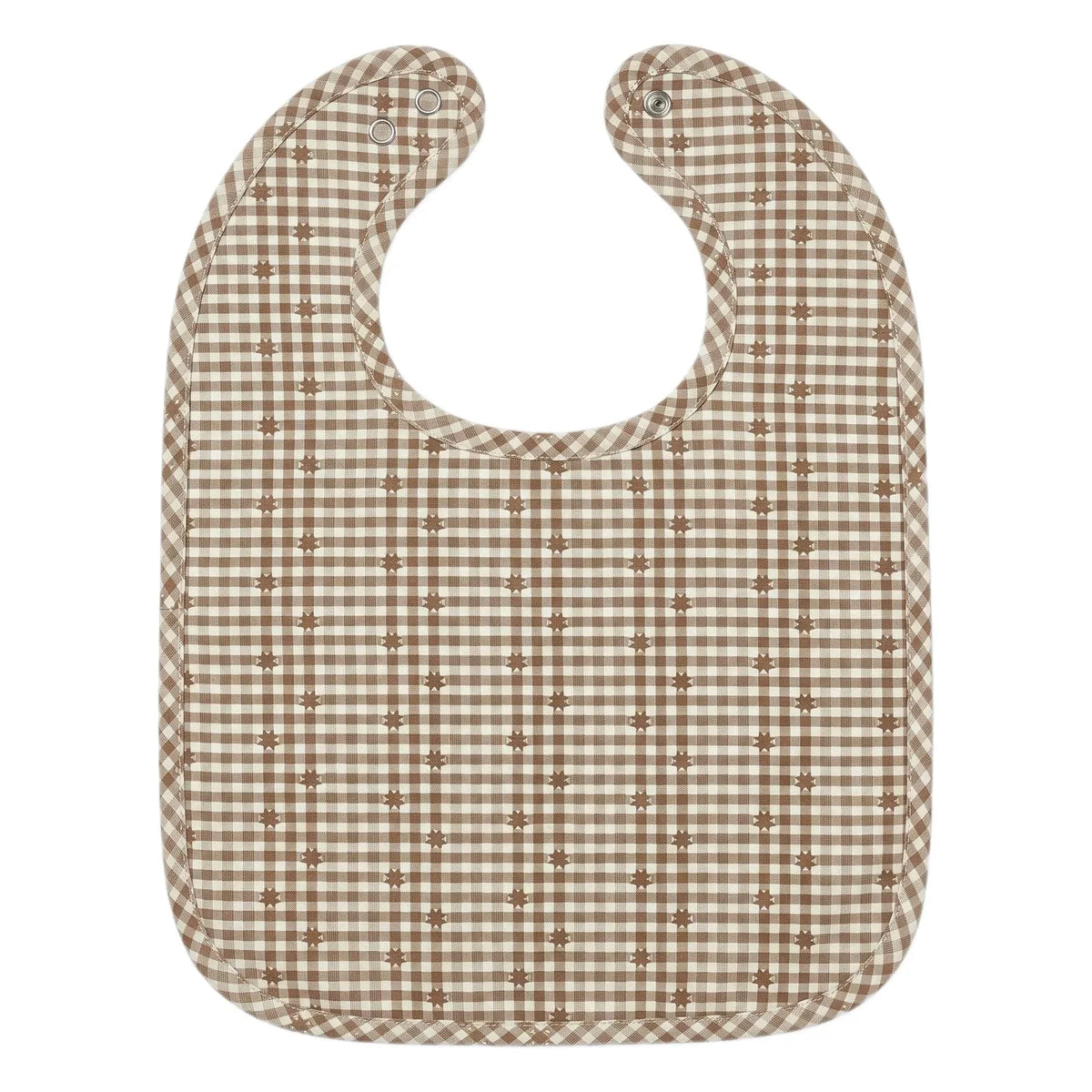 Editions Aimable - Babero Bertille | Noisette Vichy Cotton