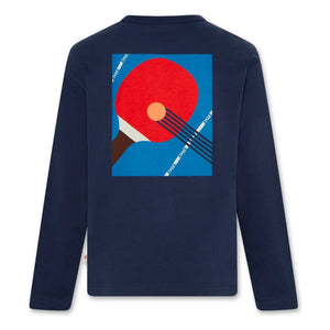 AO76 - Camiseta de algodón orgánico Ben Ping Pong | Azul marino