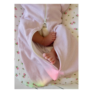 Tante Reine - Çizgili kundak çantası | Şeker pembesi