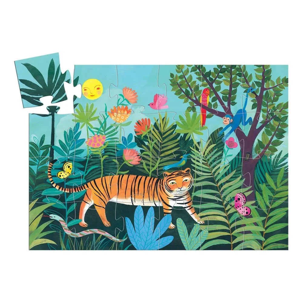 Djeco - Puzzle "El Paseo del Tigre" de 24 Piezas