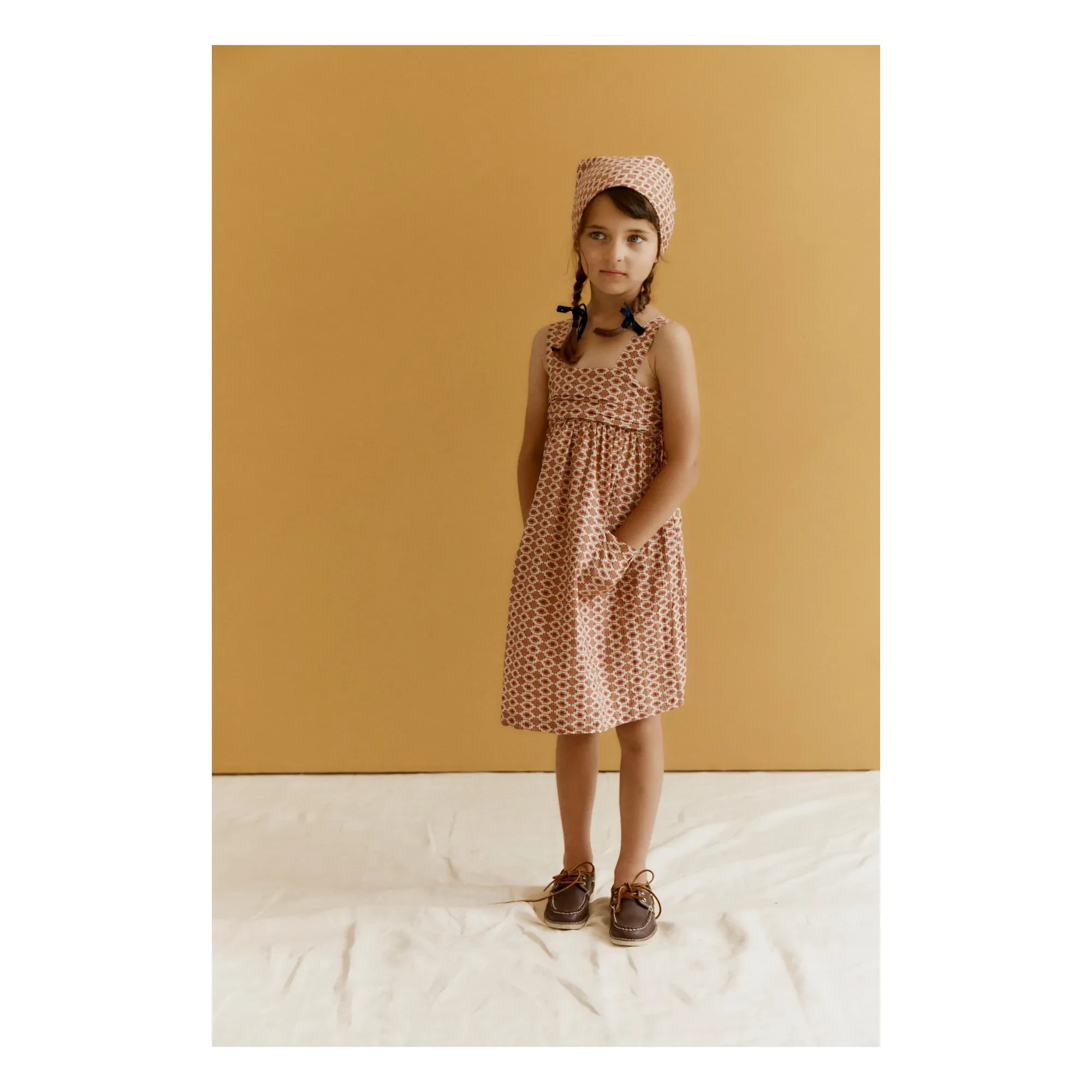 Caramel - Vestido Geométrico Abelia | Rojo Teja