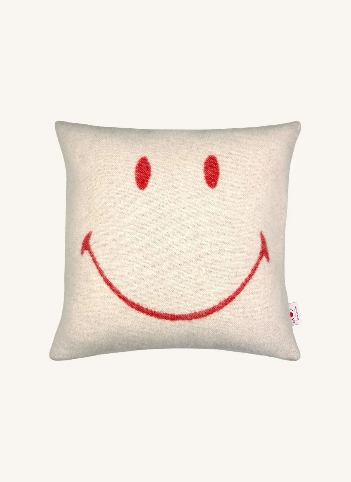 Maison Deux - Funda de Cojín de Lana - Maison Deux x Smiley | Ecru