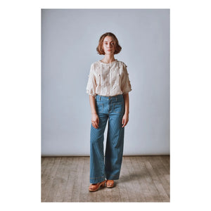 Emile et Ida - Blusa de algodón bordada | Crema