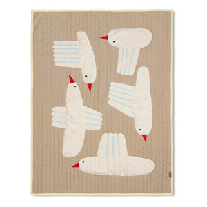 Ferm Living Kids - Manta Bird de algodón