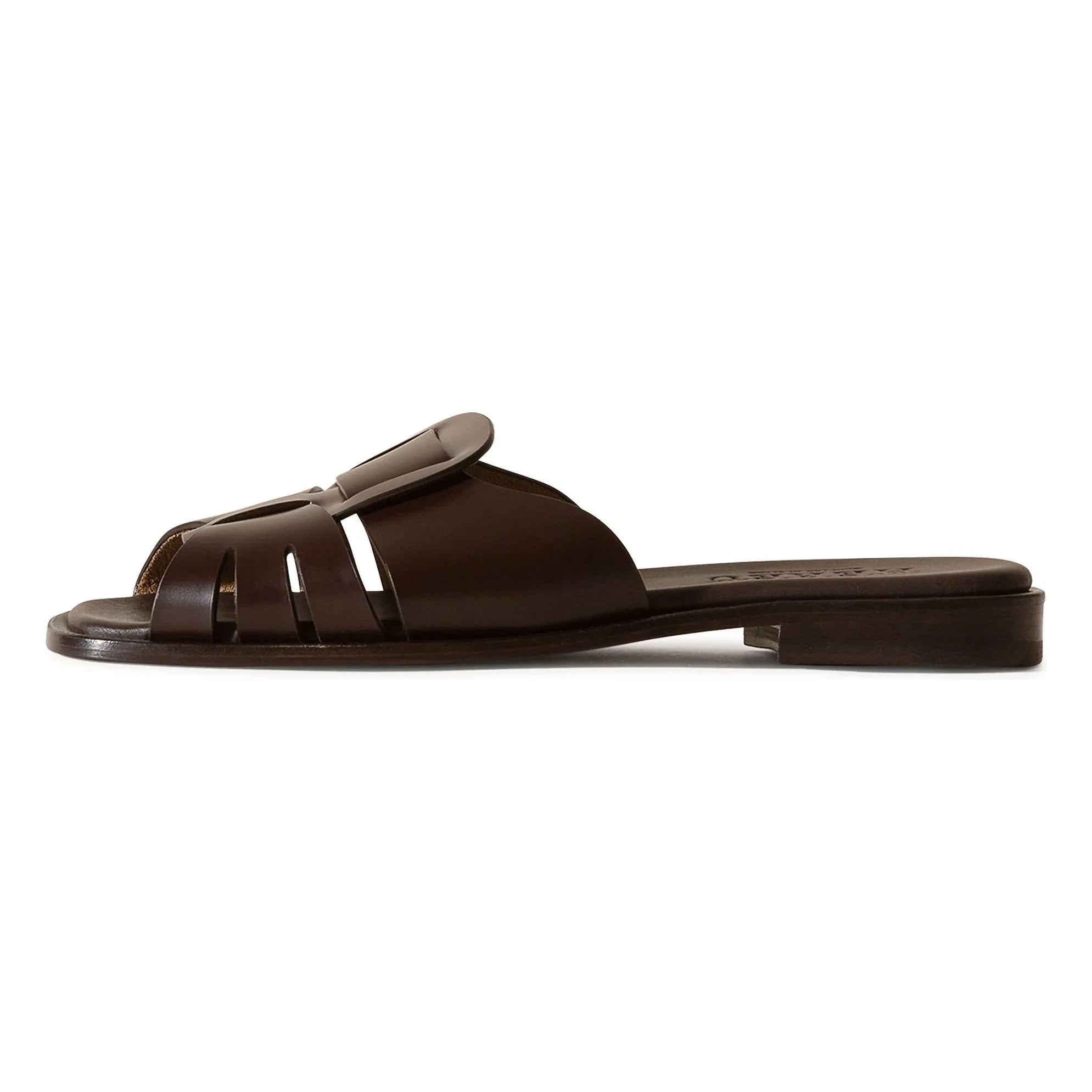 Hereu - Sandalias de piel Ancora | Marrón oscuro