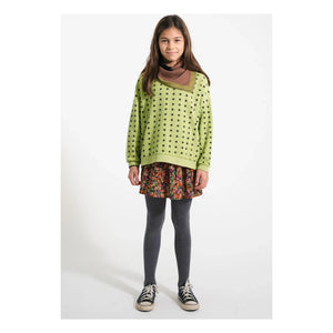 Piupiuchick - Sudadera de estrellas de canalé de algodón orgánico | Verde