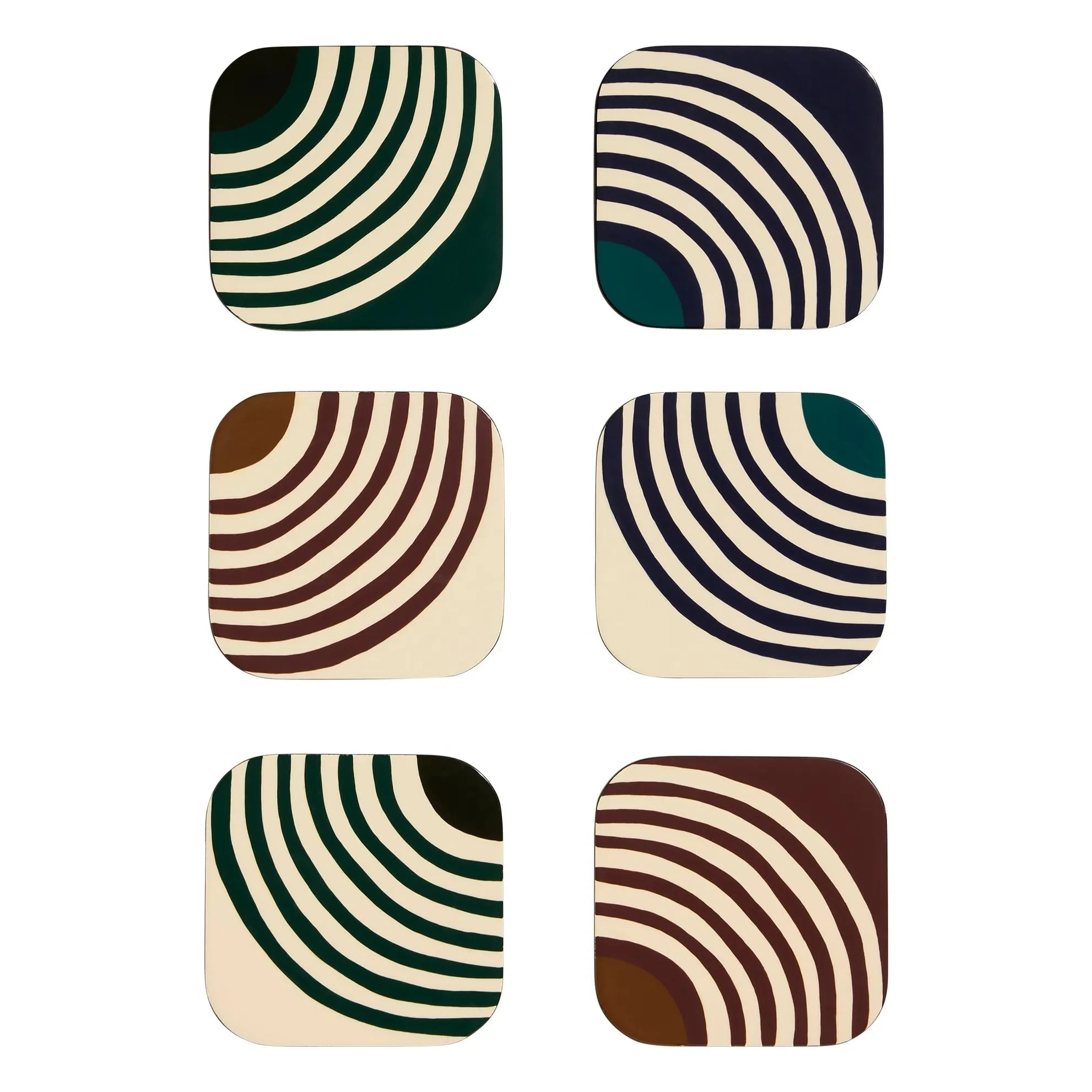 Maison Sarah Lavoine - Posavasos Mirage lacados - Juego de 6 | Thé de Chine