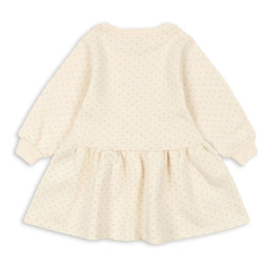 Konges Sløjd - Vestido de sudadera de algodón orgánico Loupy Pois | Crudo