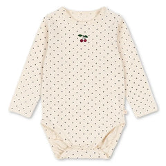 Konges Sløjd - Basic Polka Dot Organik Pamuklu Body | Ecru