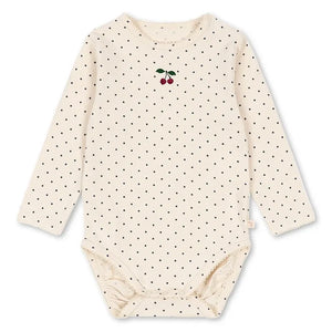 Konges Sløjd - Basic Polka Dot Organik Pamuklu Body | Ecru