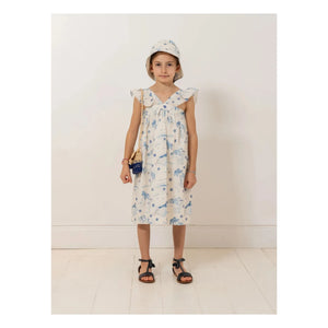 Bonpoint - Vestido Eleana de Algodón Orgánico | Azul Índigo