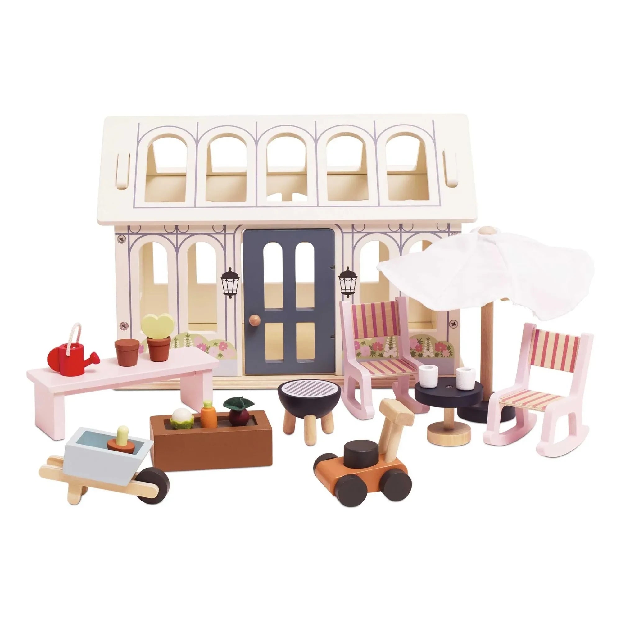 Le Toy Van - Porche y huerto para una casa de muñecas