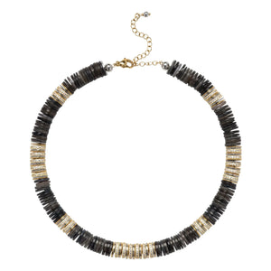 Sigal - Collar Rondelle esculpido | Negro