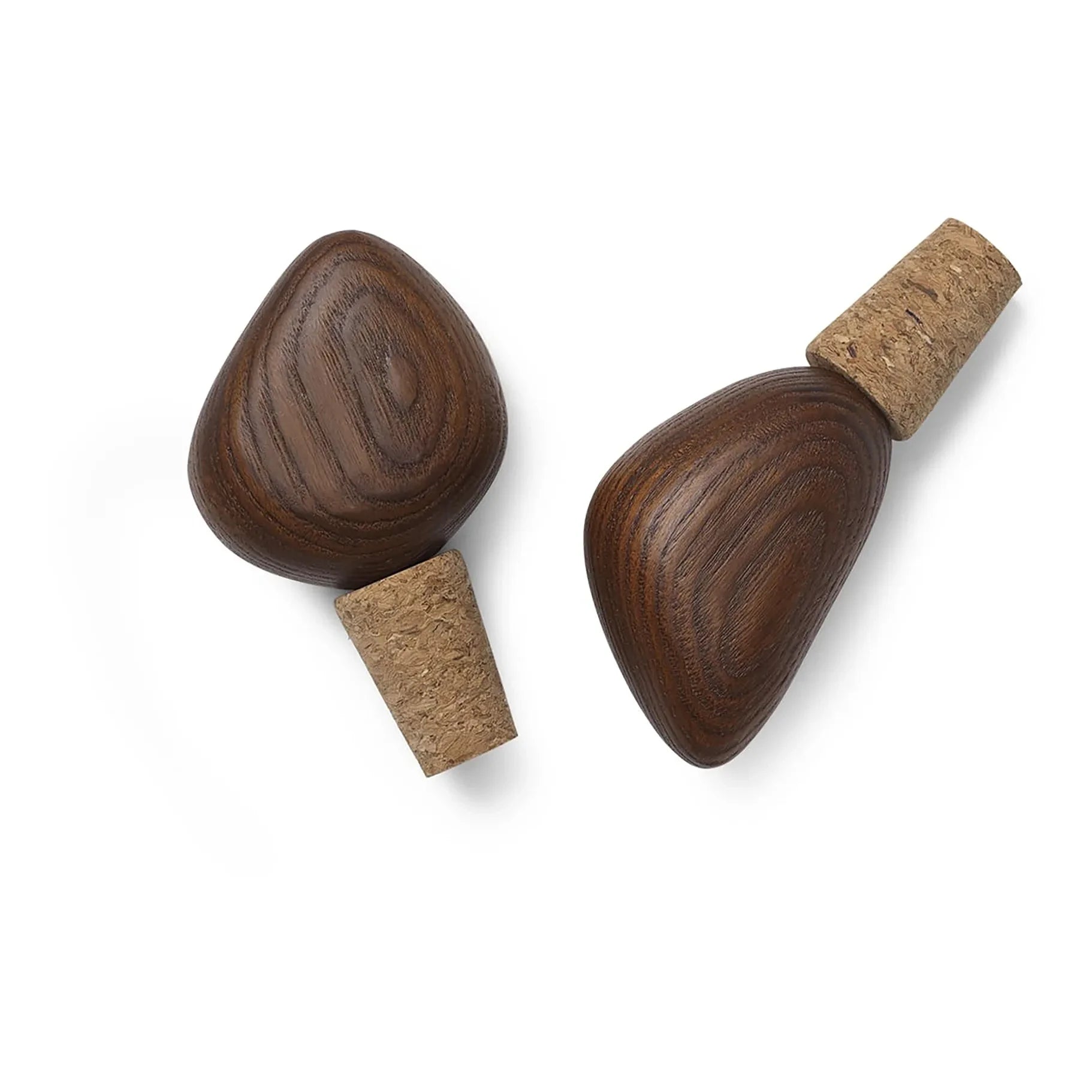 Ferm Living - Tapones de botella Cairn - Juego de 2 | Marrón