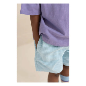 Jenest - Hug Shorts de Terciopelo de Algodón Orgánico | Azul claro