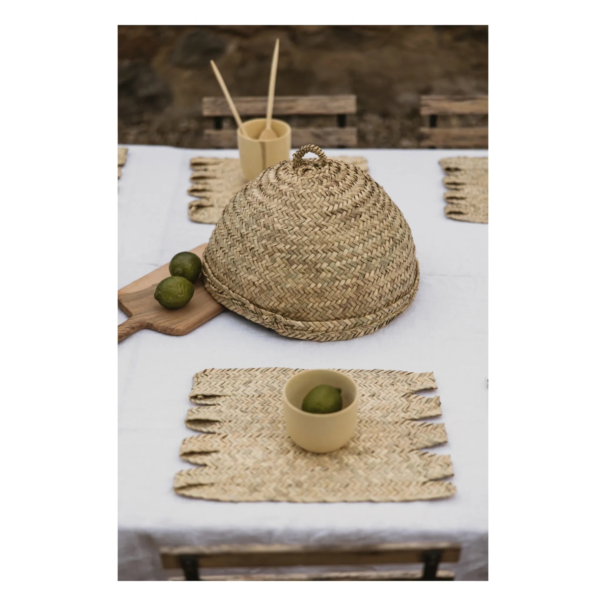 Cosydar - Salvamantel de hoja de palma trenzada