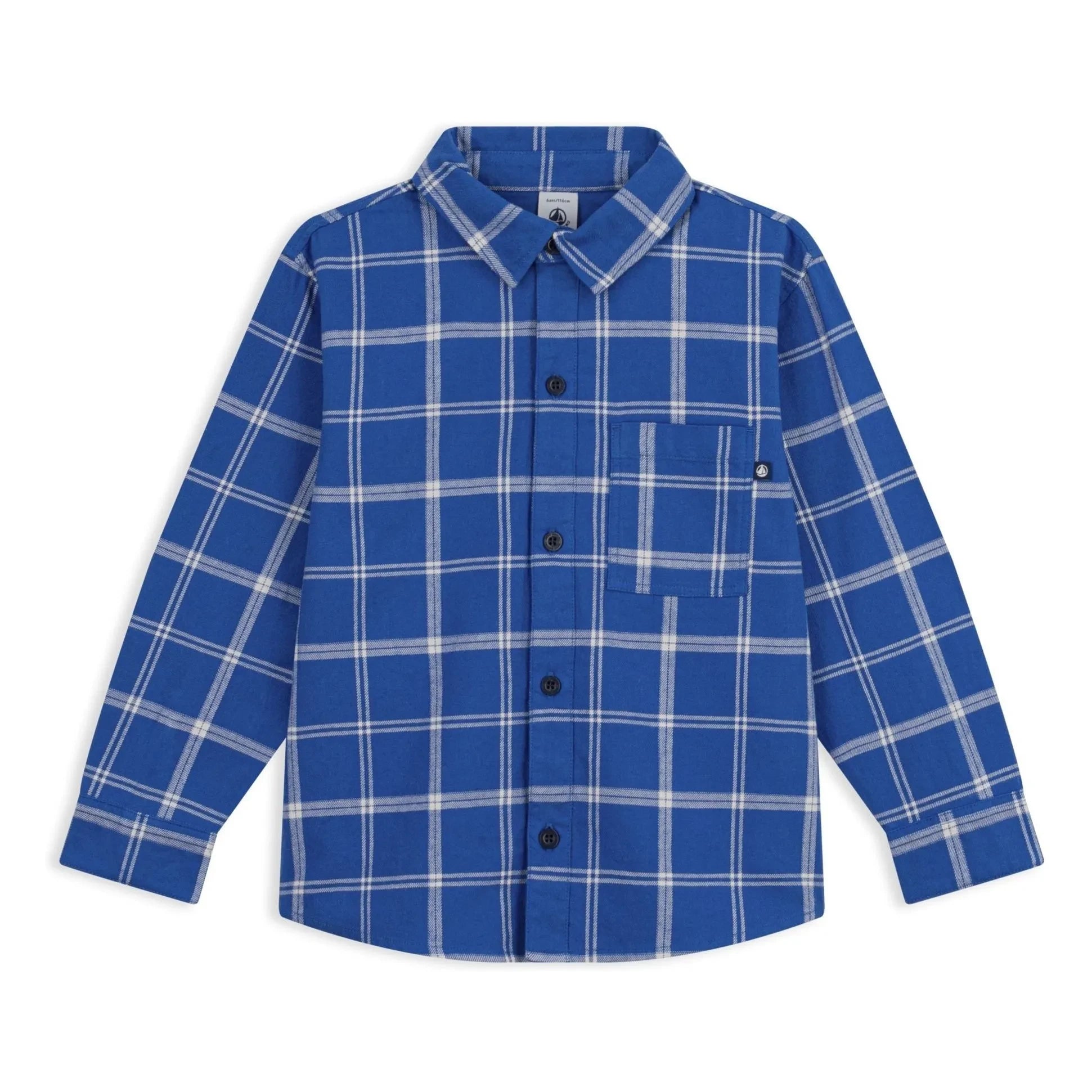 Petit Bateau - Camisa orgánica de cuadros | Azul