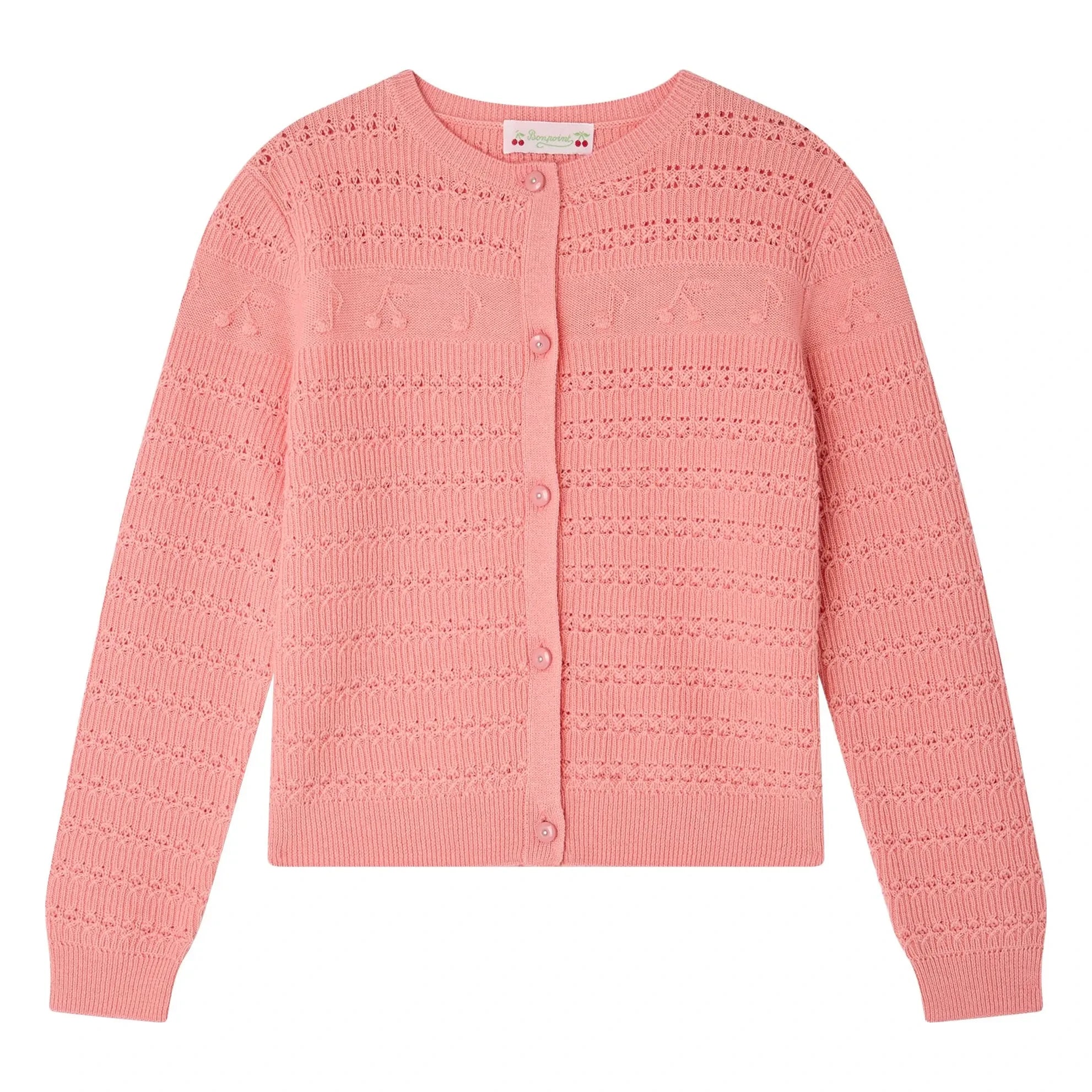 Bonpoint - Cárdigan de lana Mia | Rosa chicle