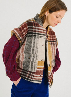 Tinsels - Chaqueta sin mangas | Burdeos