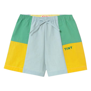 Tinycottons - Pantalón corto con bloques de color | Azul