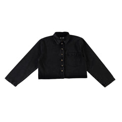 Poudre Organic - Mandarine Denim Gömlek | Siyah