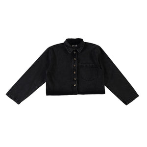 Poudre Organic - Mandarine Denim Gömlek | Siyah