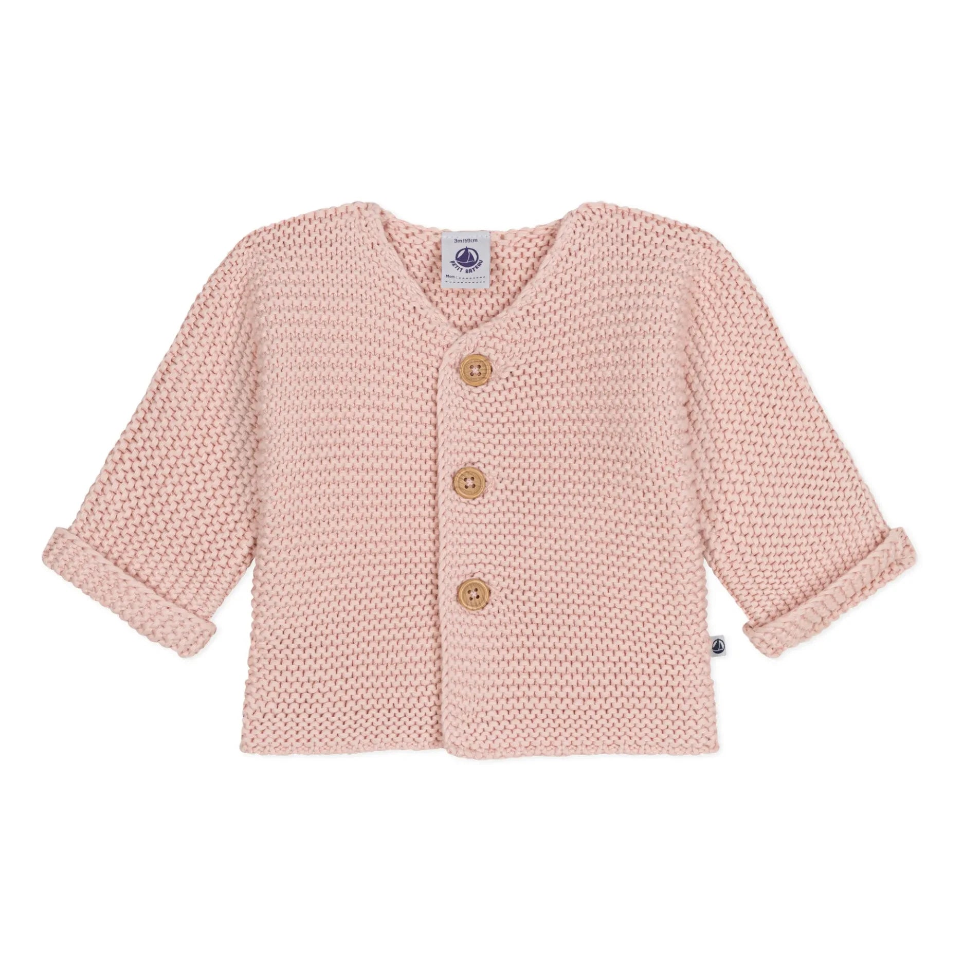 Petit Bateau - Cárdigan de espuma Mafa | Rosa empolvado