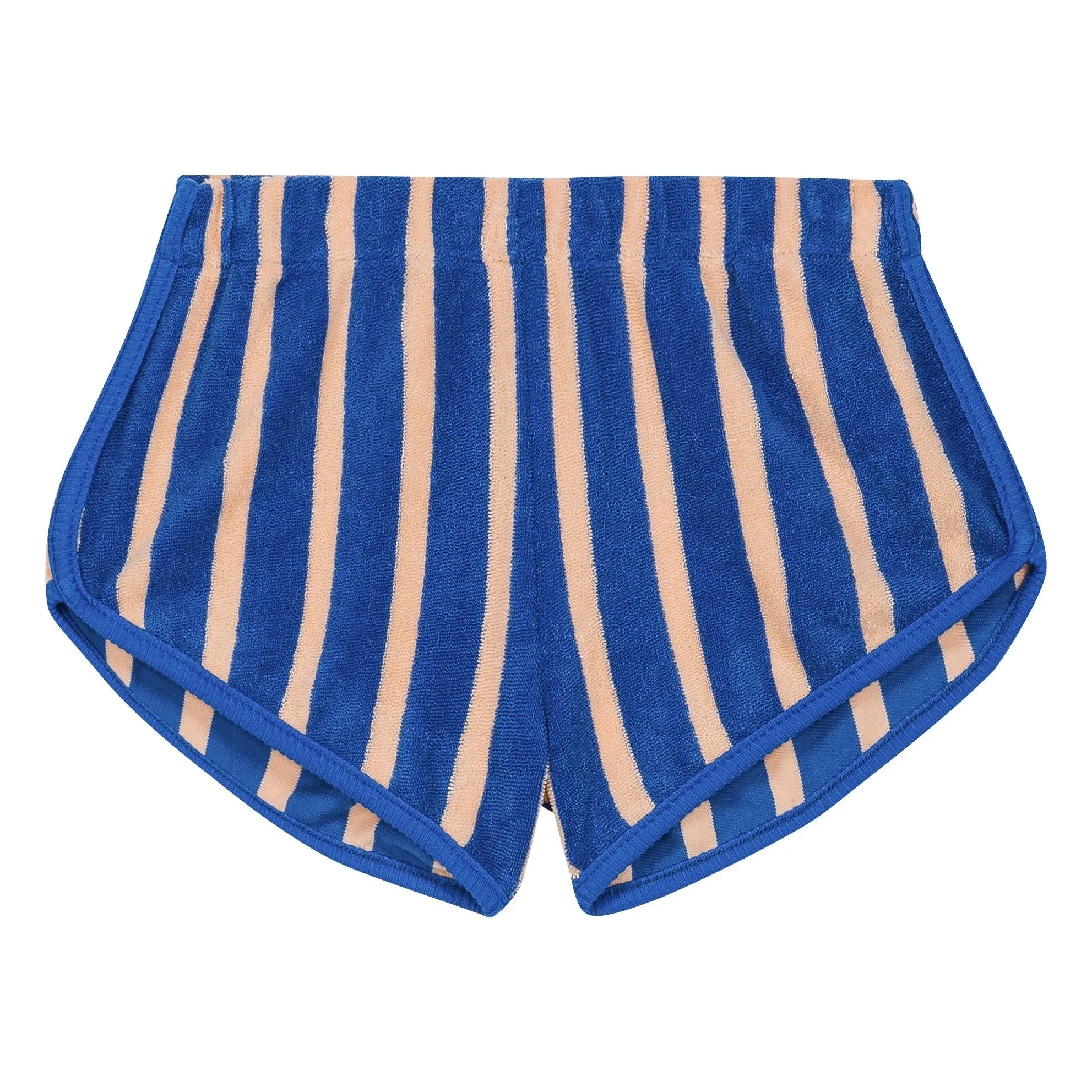 We Are Kids - Juju Shorts de toalla de algodón orgánico a rayas | Azul