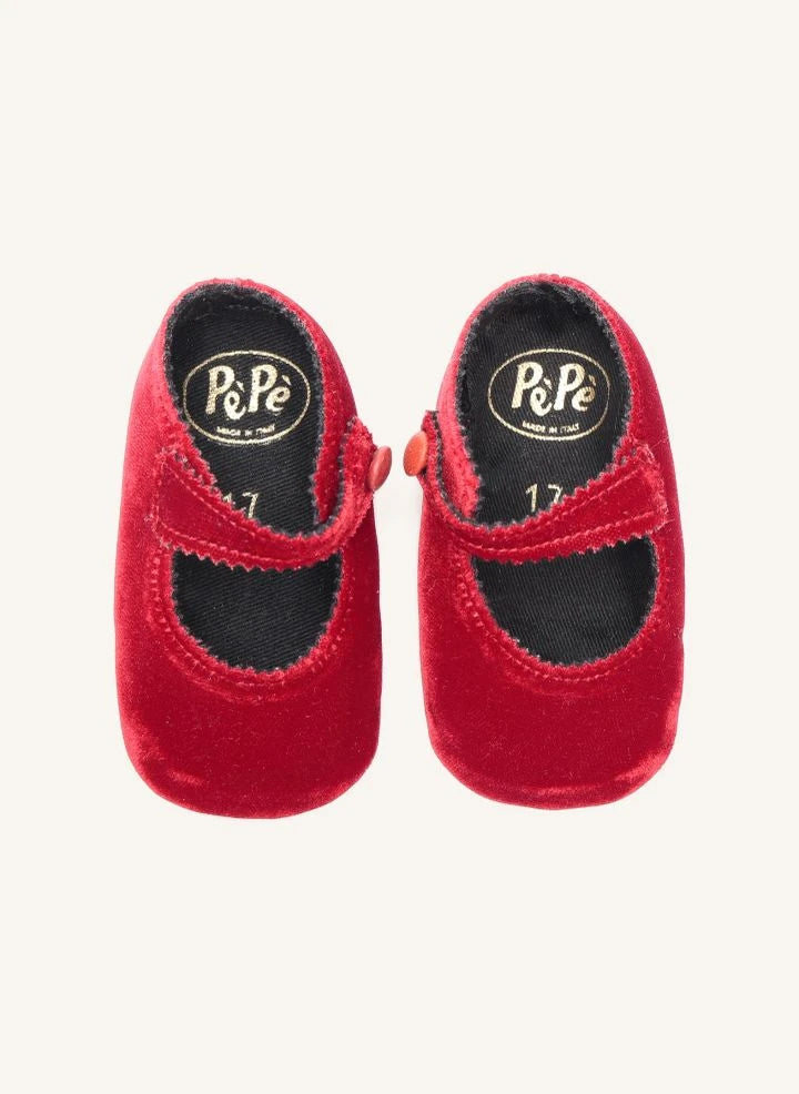 Pèpè - Pantuflas de terciopelo | Rojo