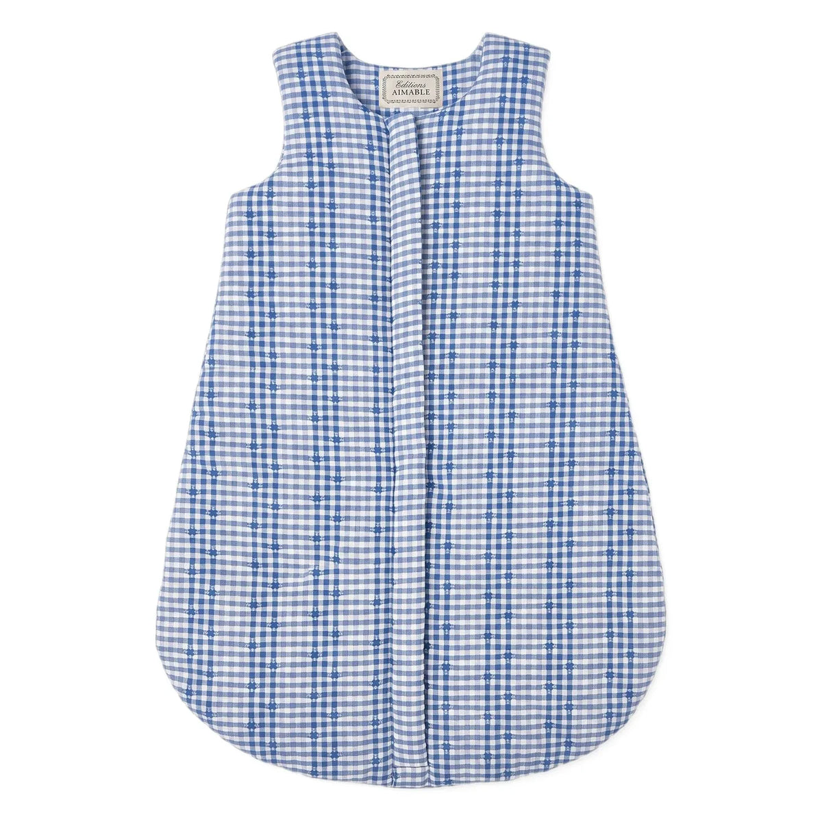 Editions Aimable - Gaston saco de dormir de invierno | Algodón Vichy azul