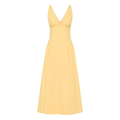 Posse - Vestido de algodón Lindie | Amarillo