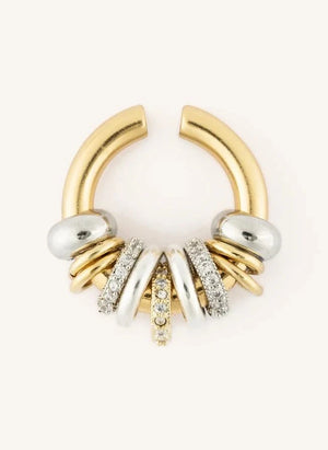Sigal - Aretes de Aro Brillantes | Oro/Plata