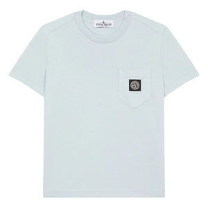 Stone Island - Camiseta con logo en el pecho | Azul claro