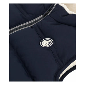 Petit Bateau - Chaleco acolchado sin mangas con logotipo | Azul Marino