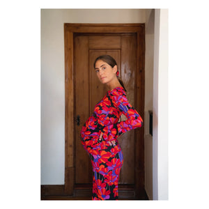 Paloma Collection - Pantalones Premamá Andrea Flower Power | Rojo