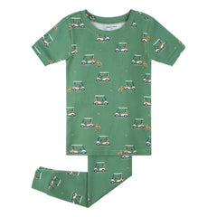 Petit Lem - Pijama Golfettes Algodón Orgánico y Modal | Verde Bosque