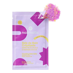 Nailmatic Kids - Renkli, çıtırdayan banyo tuzları - 60 g | Mor