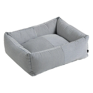 Hola - Cama para perros a rayas | Azul