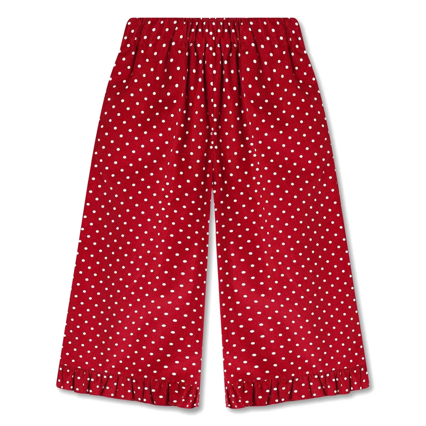 Fliink - Pantalón Dolly de volantes rojo con lunares