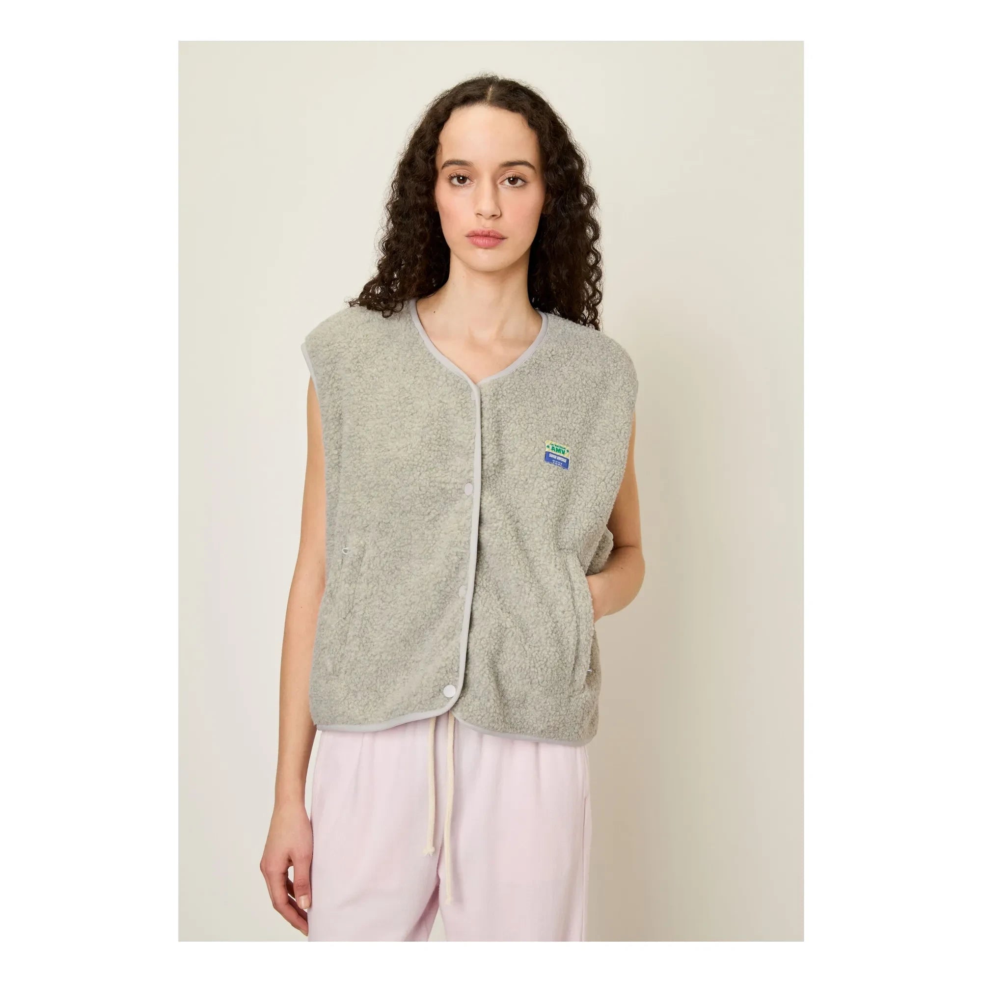 American Vintage - Chaleco Hoktown sin mangas | Gris claro