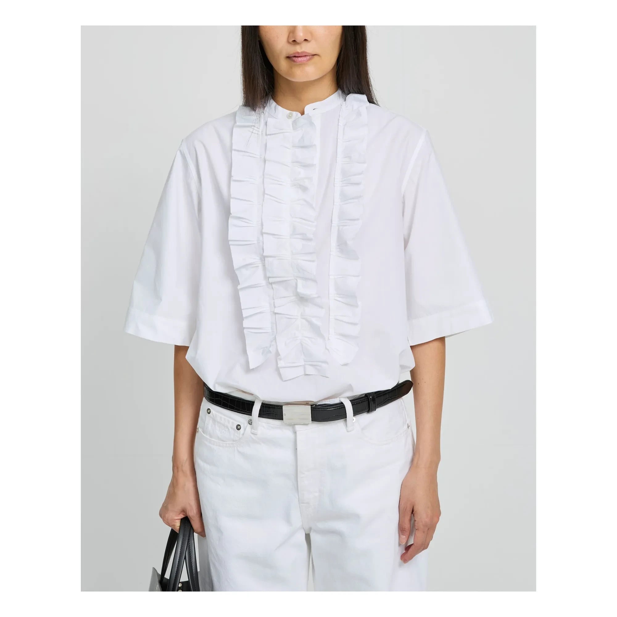 Laurence Bras - Blusa Magrita Corta de Algodón | Blanca