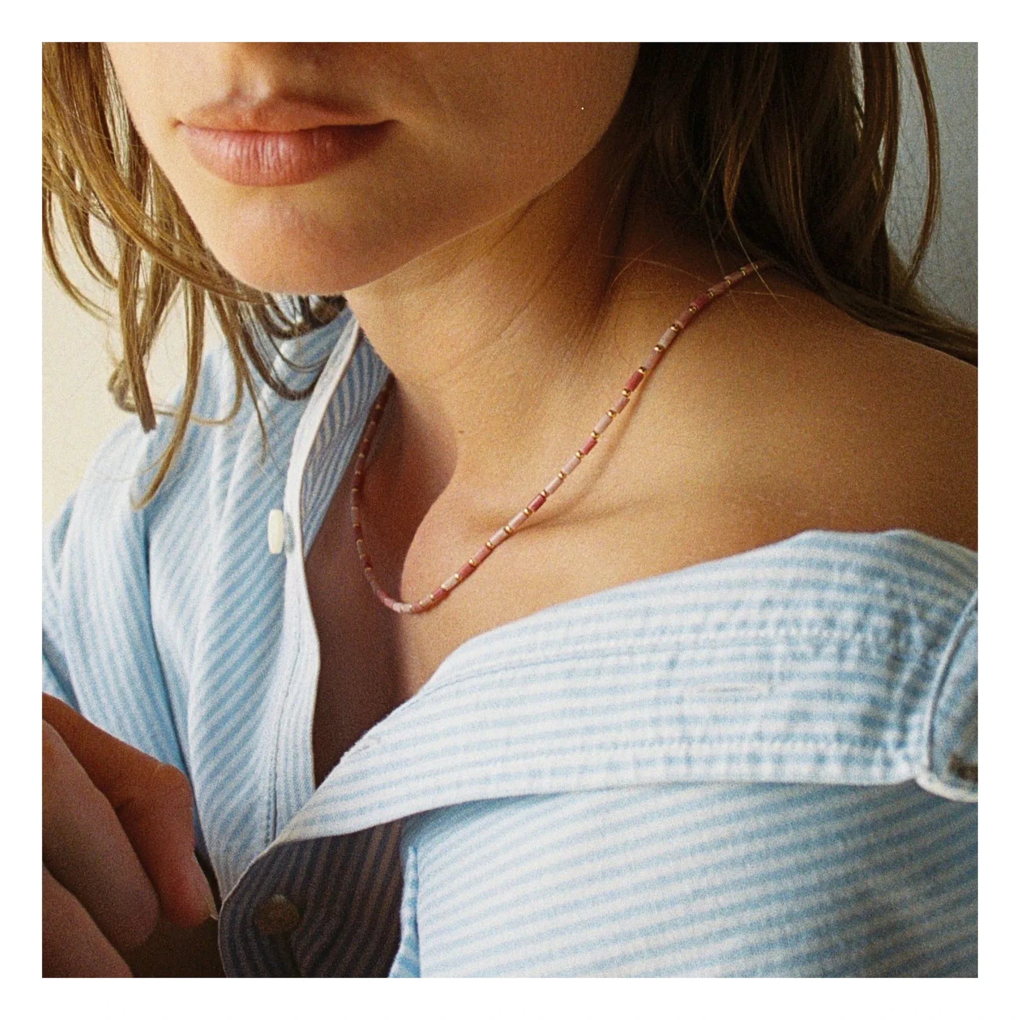 Camille Colette Studio - Collar Baia Rodonita | Rosa