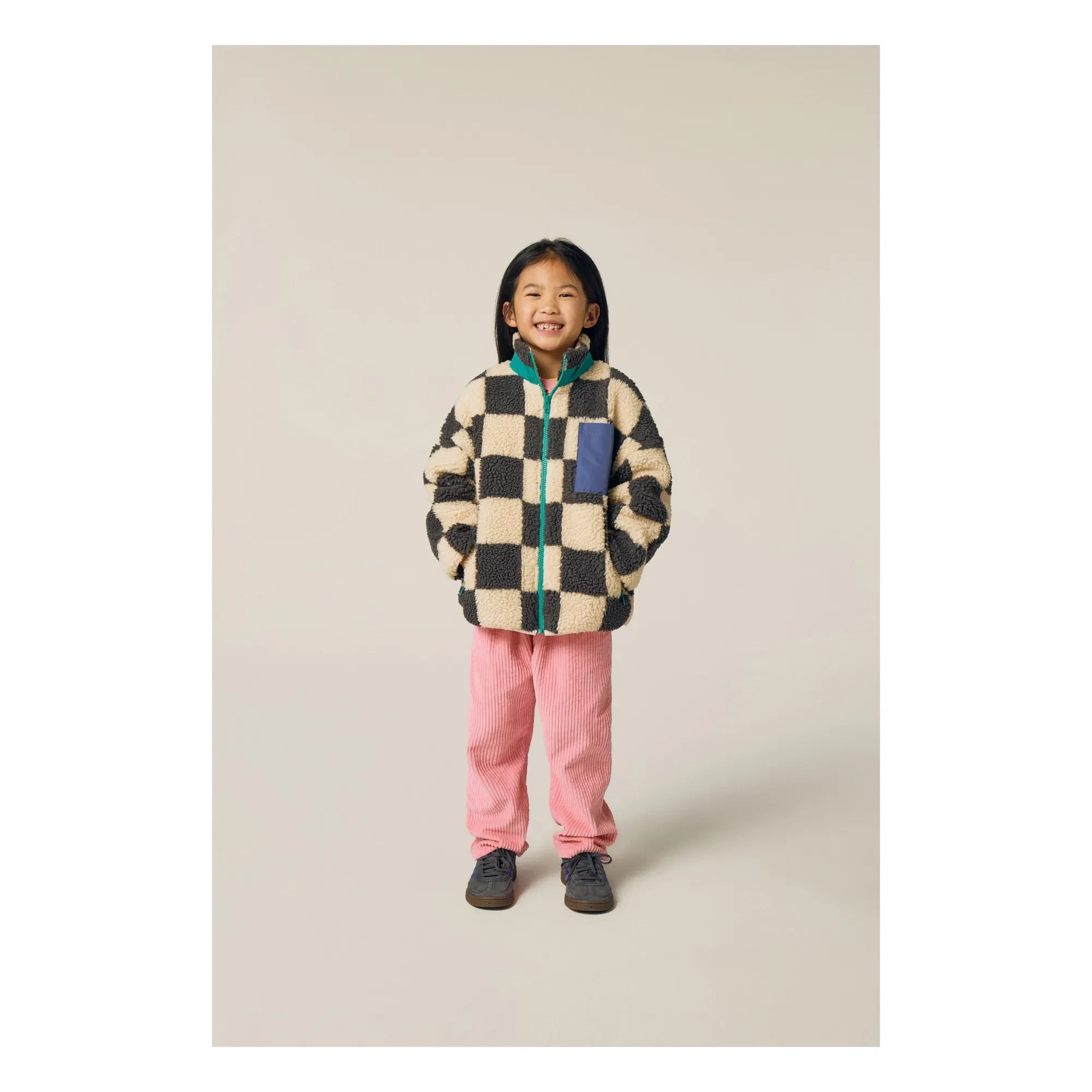 The Campamento - Chaqueta Sherpa Damier | Crudo
