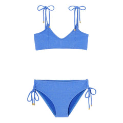 Lison Paris - Bahamas Traje de baño metálico de 2 piezas | Cobalto