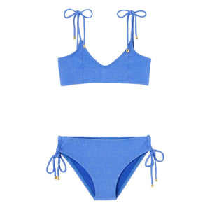 Lison Paris - Bahamas Traje de baño metálico de 2 piezas | Cobalto