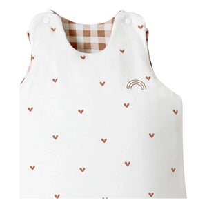 Saco de dormir reversible multitemporada Les Petites Billes - Vichy | Terracota