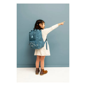 Trixie - Mochila Grande Sr. Triceratops | Gris azulado